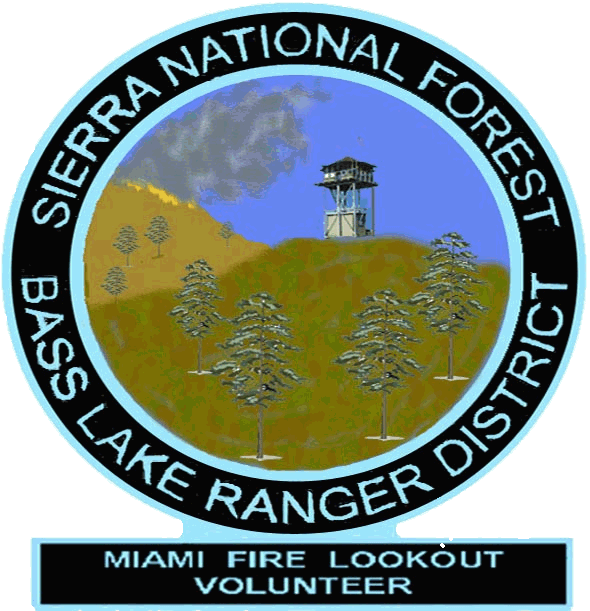 Miami Volunteer Fire Lookout Emblem/Link, S.N.F., Bass Lake Ranger District